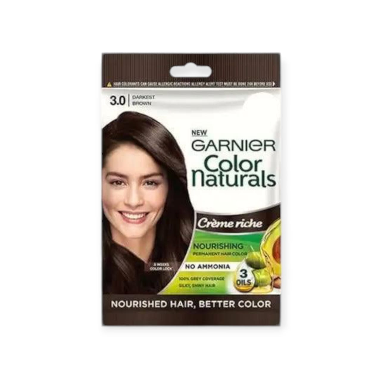 GARNIER HAIR COLOR DARKEST BROWN #3.0